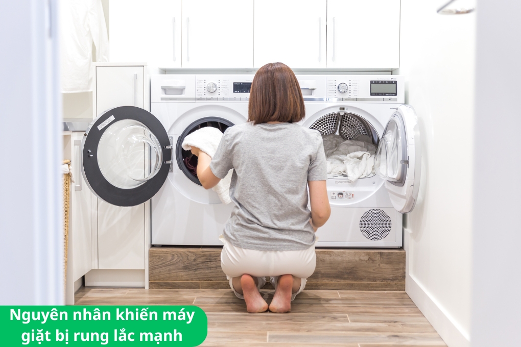 Cách khắc phục máy giặt bị rung lắc mạnh