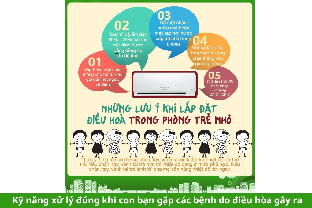 Mách mẹ kinh nghiệm dùng điều hòa an toàn cho bé trong mùa đông này