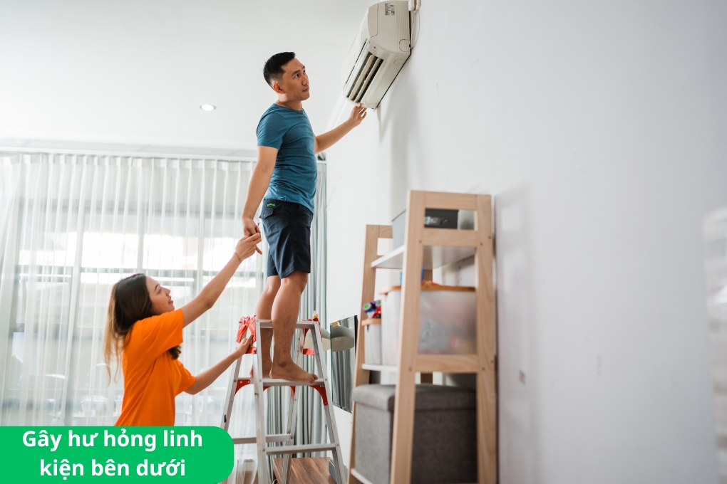 máy lạnh bị chảy nước